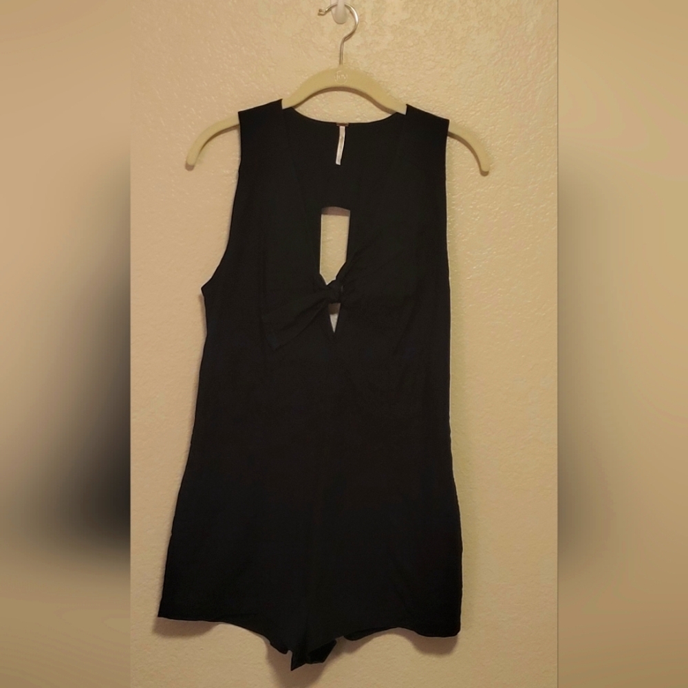Free People Black Sleeveless Romper